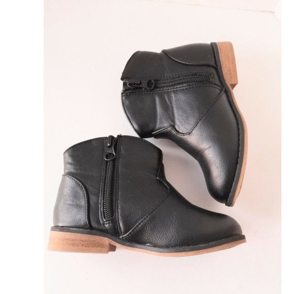 Cat & Jack Shoes Cat And Jack Toddler Girl Zip Up Ankle Boots Black